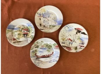 Set Of Four Travel Dessert Plates