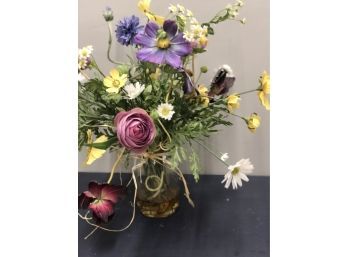 Gorgeous Wild Flower Bouquet In Mason Jar