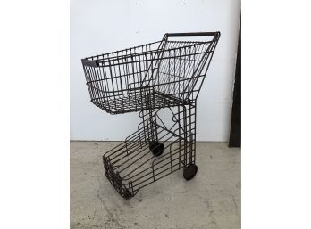 Vintage Shopping Cart:  Rusty And Charming