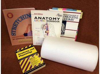 Stretching & Anatomy Books With Foam Roller