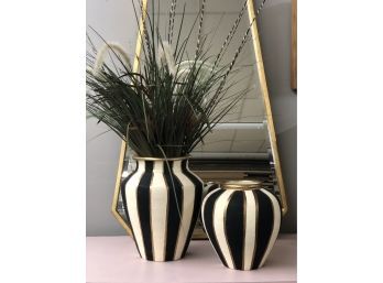 Z-Gallerie Striped Vases, Set Of 2