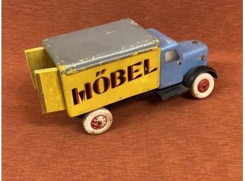 Vintage Mobel Wooden Toy Delivery Truck