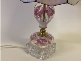 Vintage Glass Lamp, Murano Style