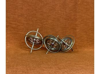 Three Vintage Gyroscope Tops