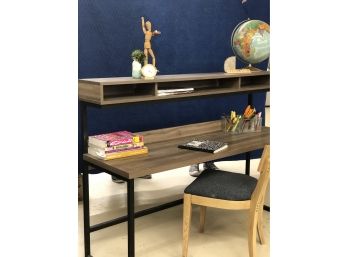 Contemporary 2 Tiered Desk ( Iron Base)