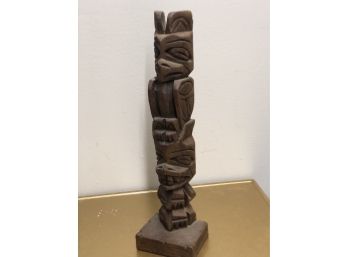 Creed Indian Carved Wood Totem