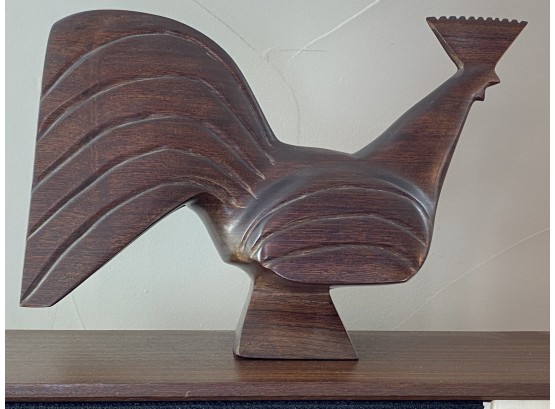 Mid Century Ironwood Chicken 7 Inches Tall