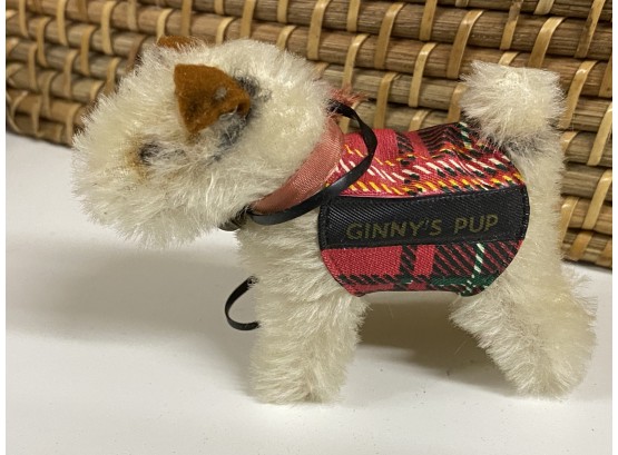 Vintage Steiff Ginny Doll Scotty Dog With Pink Bow