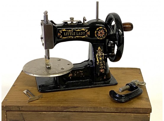 Fantastic Antique Little Lady Miniature Sewing Machine
