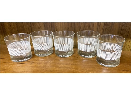 Mid Century Icicle Low Ball Glasses By Georges Briard