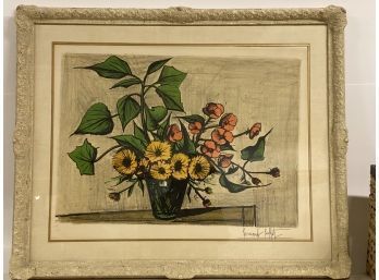 Rare Original Signed And Numbered Bernard Buffet Mid Century Lithograph 35 1/2 X29 Inches