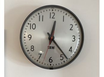 Large IBM Industrial Wall Clock