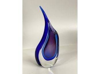 Beautiful Heavy Art Glass Vase