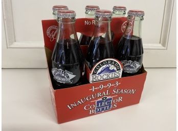 Inaugural Rockies Collector Six Pack Of Coca-Cola 1993