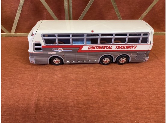 Continental Trailways Tin Toy Bus - Silver Eagle (#1)