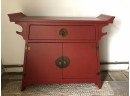 Asian Inspired Cabinet, Well Made  Approximately 12 X 34 X 39.5 Inches