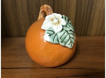Cute Vintage Orange Shaped Ceramic Piece/container