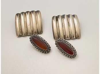 Five Vintage Clip-on And Screw On Earrings