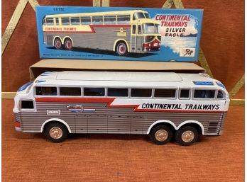Continental Trailways Silver Eagle Tin Toy Bus