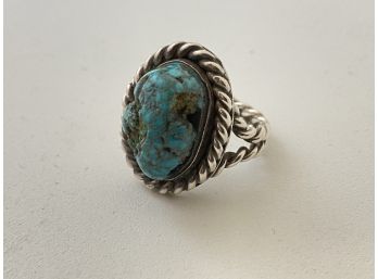 Local Artisan Turquoise Ring, Size 7