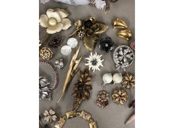 Vintage Baubles, Pins, Earrings And Misc Pieces