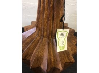 Fun Wood Modern Lamp Approximately 31 Inches Tall