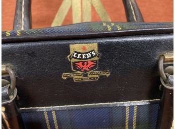 Vintage Leeds Travelwear Plaid Bag