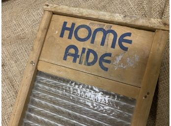 Antique Home Aid Glass Wash Board