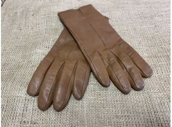 Womens Tan Leather Gloves