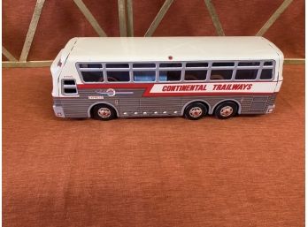 Continental Trailways Tin Toy Bus - Silver Eagle (#1)