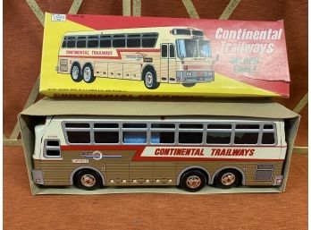 Continental Trailways Silver Eagle, Tin Toy, In Box