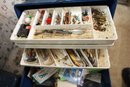 LOT 209 - FISHING BOXES AND CONTENTS