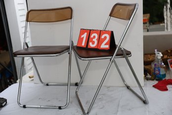 VINTAGE 1980'S FOLDING CHAIRS...COOL!