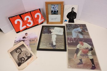 PROFESSIONAL BASEBALL PLAYERS AND HOCKEY PLAYER AUTOGRAPHS! (DIMAGGIO / BO JACKSON / YOUNT AND MORE