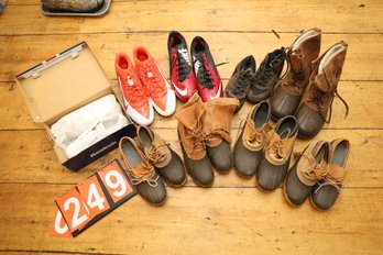 VINTAGE REEBOK / LLBEANS BOOTS / NEW NIKES CLEETS  AND MORE - RESELLERS LOT