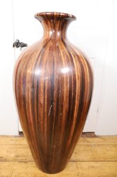 IMPRESSIVE AND RARE HIGH END HUGE VASE MADE FROM BANANNA TREE WOOD BY MARQUIS COLLECTION OF BEVERLY HILLS!
