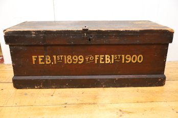 AMAZING ANTIQUE BOX 'FEB.1ST 1899 TO FEB. 1ST 1900'  INCREDIBLE!!!!