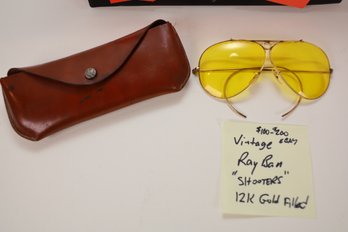 VINTAGE RAYBAN 'SHOOTERS' SUNGLASSES 12k GOLD FILLED ($100-$200 ON EBAY)