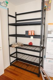 LOT 17 - METAL RACK AND ITEMS ON IT - MUST TAKE APART