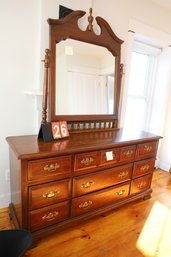 LOT 26 - CHEST OF DRAWERS WITH MIRROR - UPSTAIRS BEDROOM
