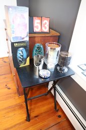 LOT 53 - ITEMS ON TV TRAY  - TV TRAY NOT INCLUDED!!!