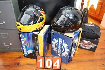 LOT 104 - 2 HELMETS AND THIER BOXES