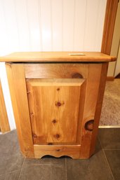 LOT 32 - SOLID WOOD SMALLER CABINET