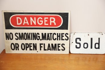 LOT 144 - TWO VINTAGE SIGNS