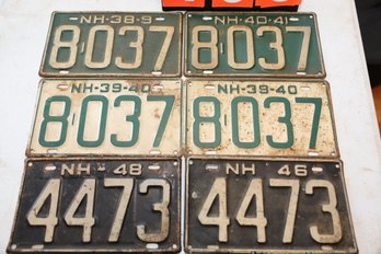 LOT 158 - 1930'S AND 40'S NEW HAMPSHIRE PLATES - MATCHING