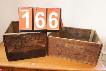 LOT 166 - TWO OLD CRATES