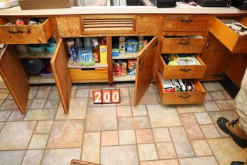 LOT 200 - KITCHEN CABINETS LABLED 200