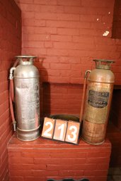 LOT 213 - 2 OLD FIRE EXTINGUISHERS