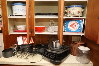 LOT 220 - ALL ITEMS IN AND ON KITCHEN CABINETS WHEN YOU FIRST WALK IN - MUST TAKE ALL