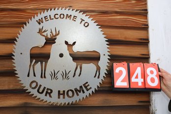 LOT 248 - METAL WELCOME SIGN